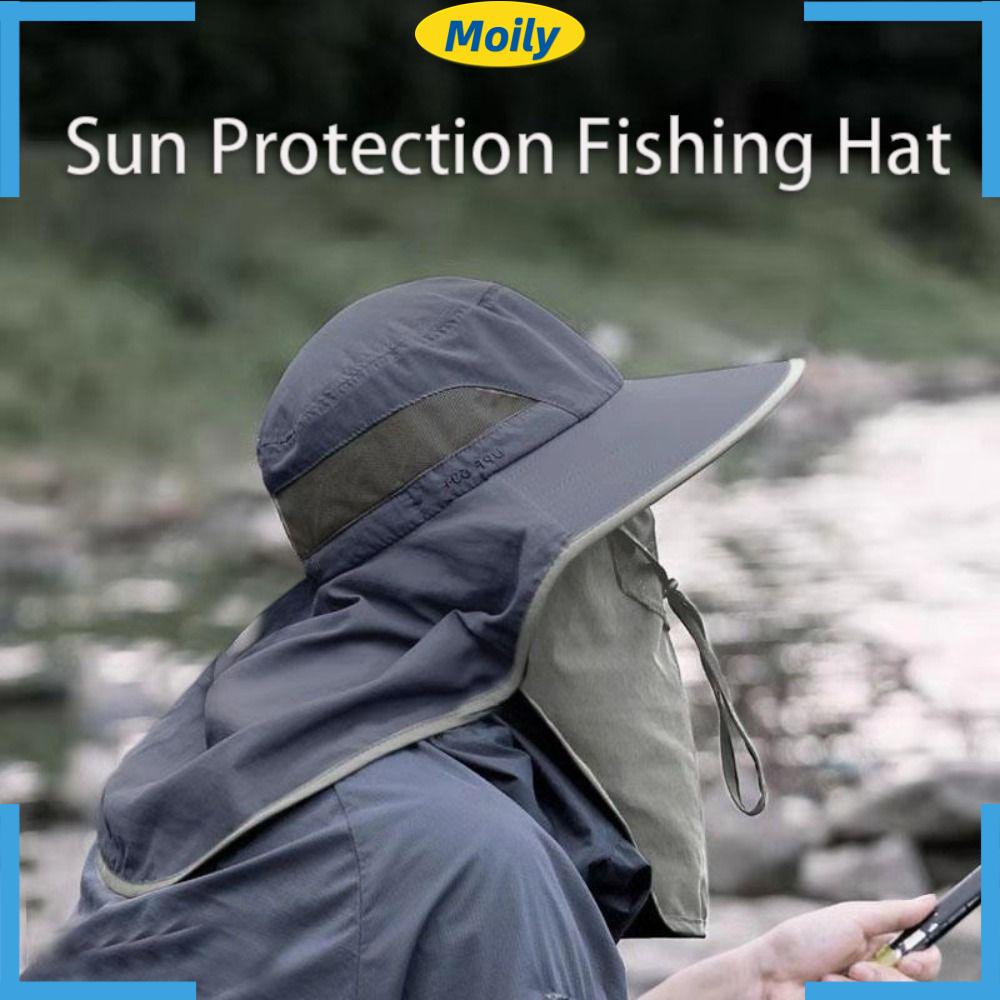 Mũ Câu Cá Chống Nắng Tia UV UPF 50 + UV Có Nắp Đậy Cổ Có Thể Tháo Rời Cho Nam Và Nữ