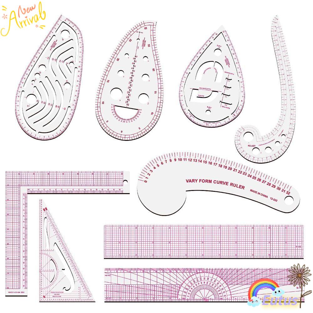 Bộ Thước Cong Trong Suốt Chuyên Dụng Cho May Vá