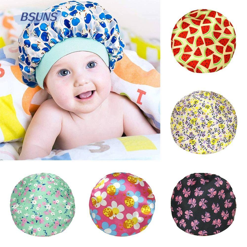 BSUNS Mũ Turban Vải Satin Điều Chỉnh Tùy Ý Cho Bé