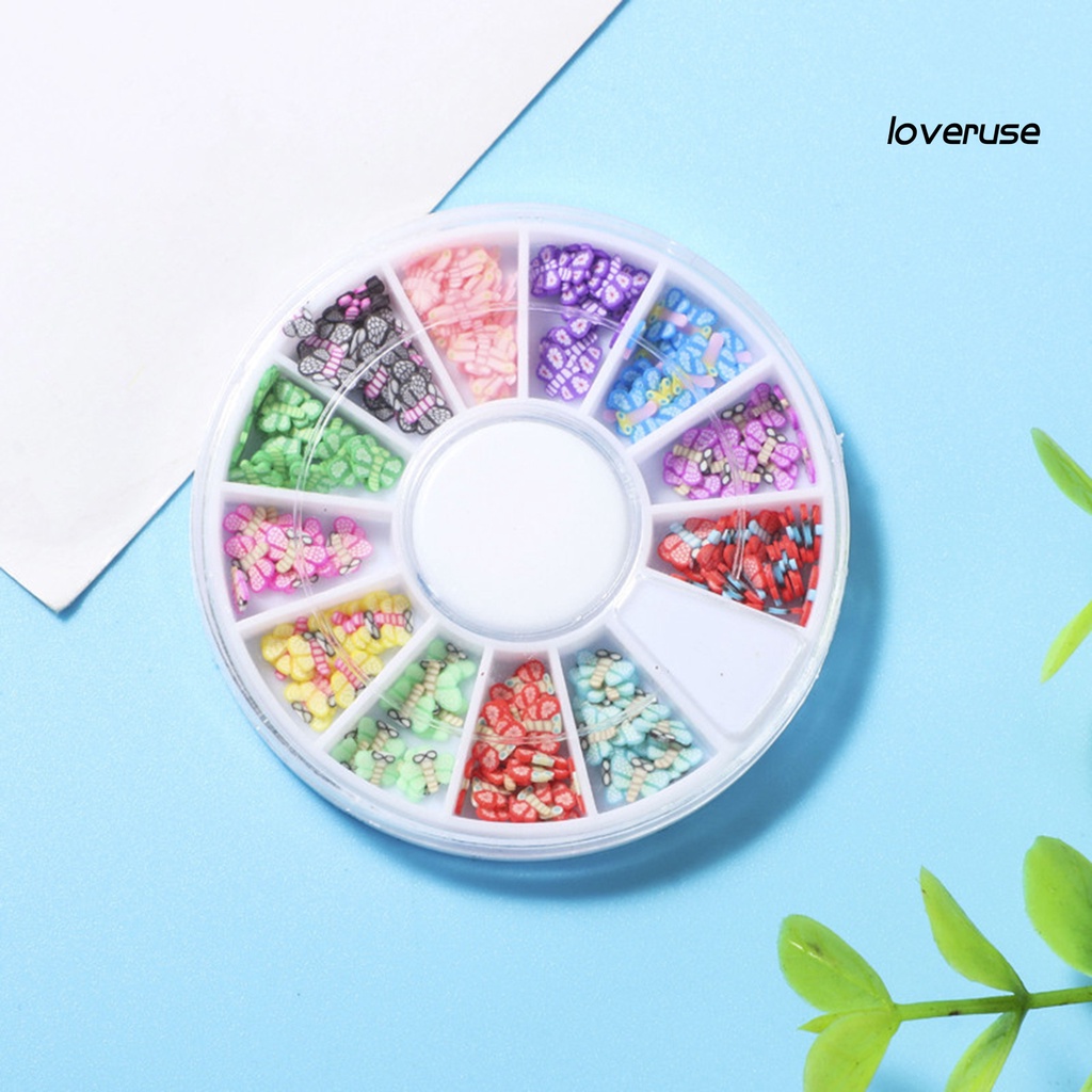 1 Hộp Phụ Kiện Trang Trí Móng Tay Siêu Mỏng Tạo Hiệu Ứng 3D DIY Charms Dành Cho Nữ