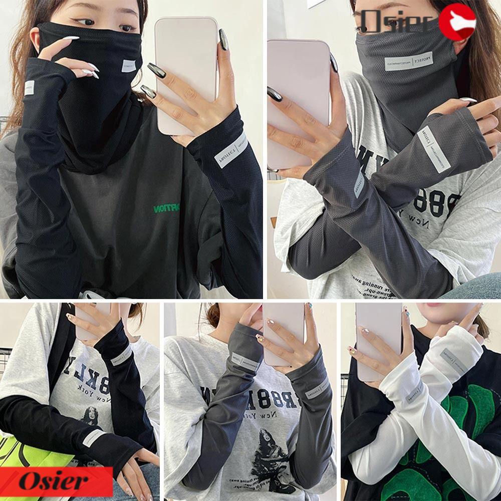 OSIER1 Găng Tay Chống Nắng Bằng Lụa Lạnh Tiện Dụng