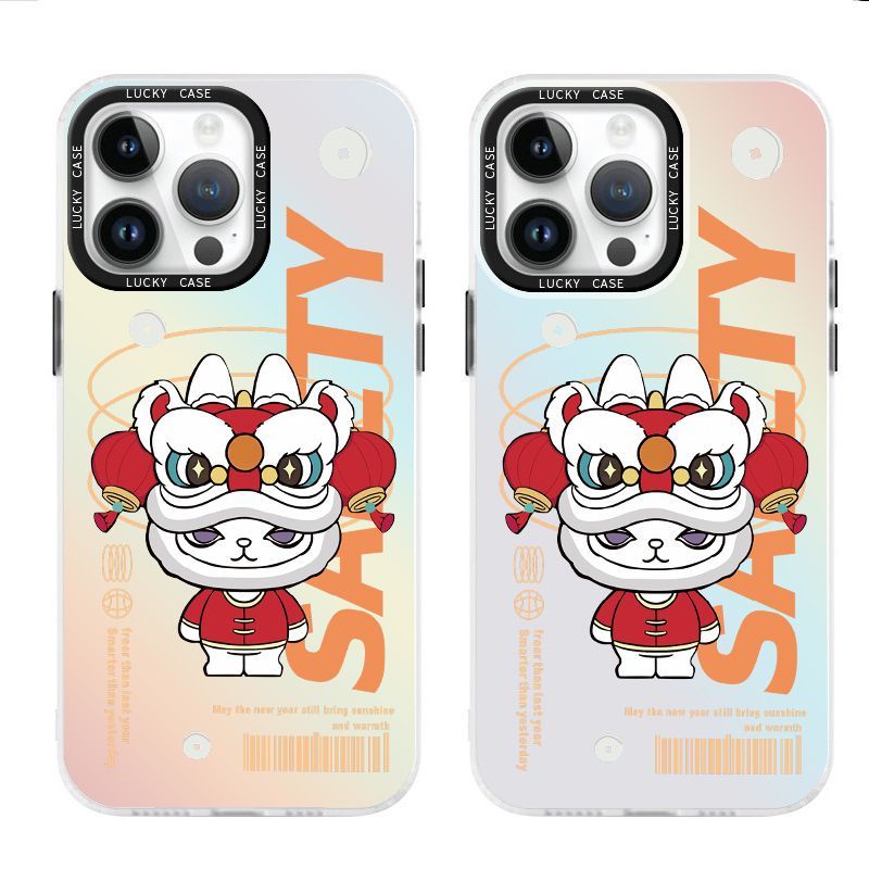 Ốp Điện Thoại Imd Hình Thỏ Màu Laser Mừng Năm Mới Cho Iphonexr12678Plus 1314 Vitality promax