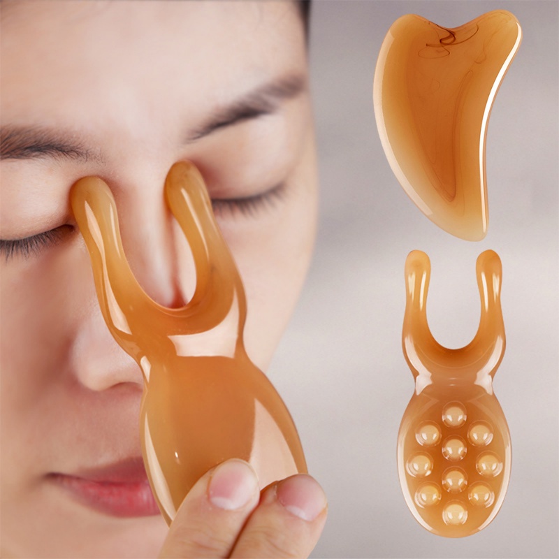 1 Tấm Cạo Bằng Nhựa Resin Mát Xa Mặt / Mũi / Đầu Cây Cạo Bằng Nhựa Resin Chăm Sóc Làm Đẹp