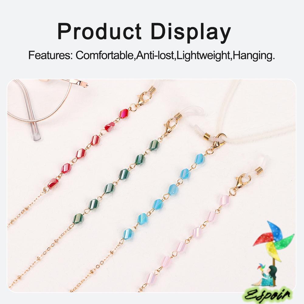 ESPO Dây Đeo Kính Chống Thất Lạc Bằng Kim Loại Thời Trang