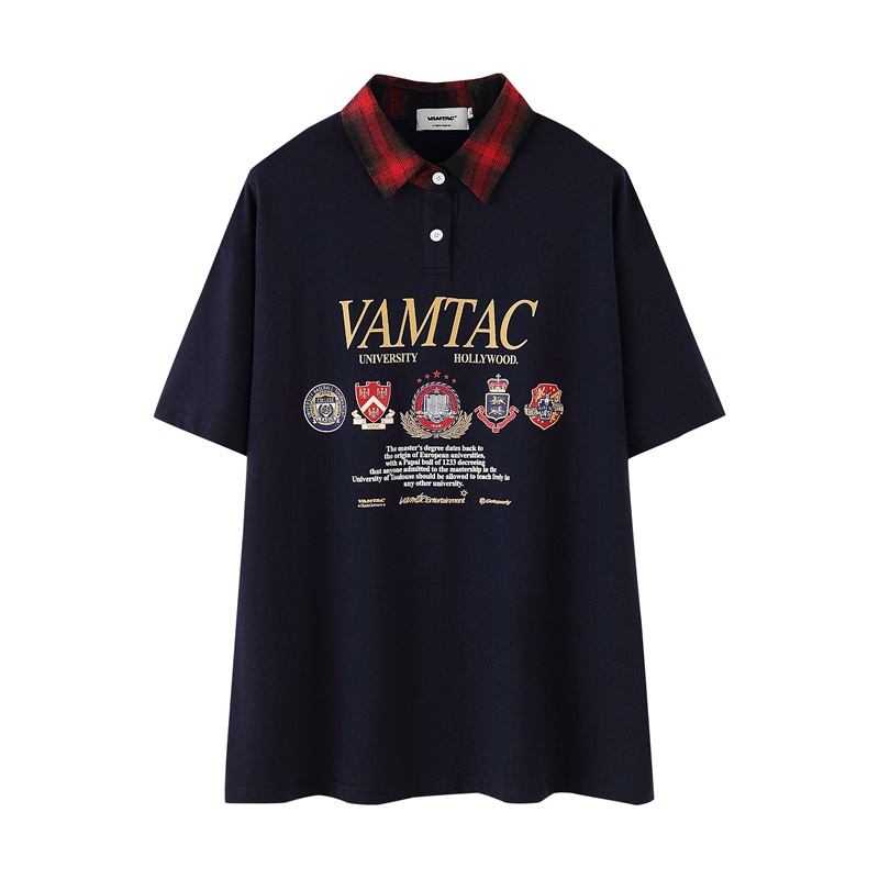 Vam-ac &amp; - Áo Sơ Mi unisex Phản Quang logo Chữ Cái Đường Phố Cao Cấp Hợp Thời Trang