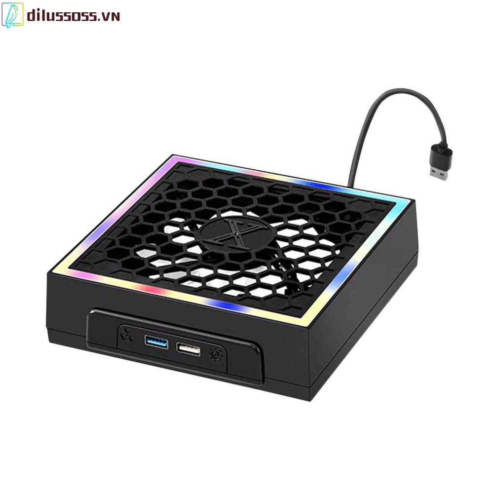 Quạt TảN NhiệT 2 CổNg USB 5V 2.4A VớI ĐèN LED Cho Xbox X