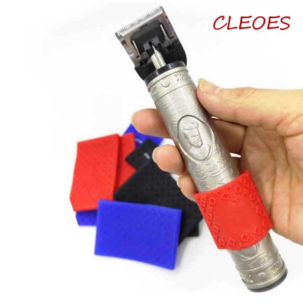 CLEOES Vỏ Bọc Tay Cầm Tông Đơ Cắt Tóc Bằng Silicon Chống Trượt Hình Chữ Nhật Họa Tiết Ngôi Sao Màu Đỏ