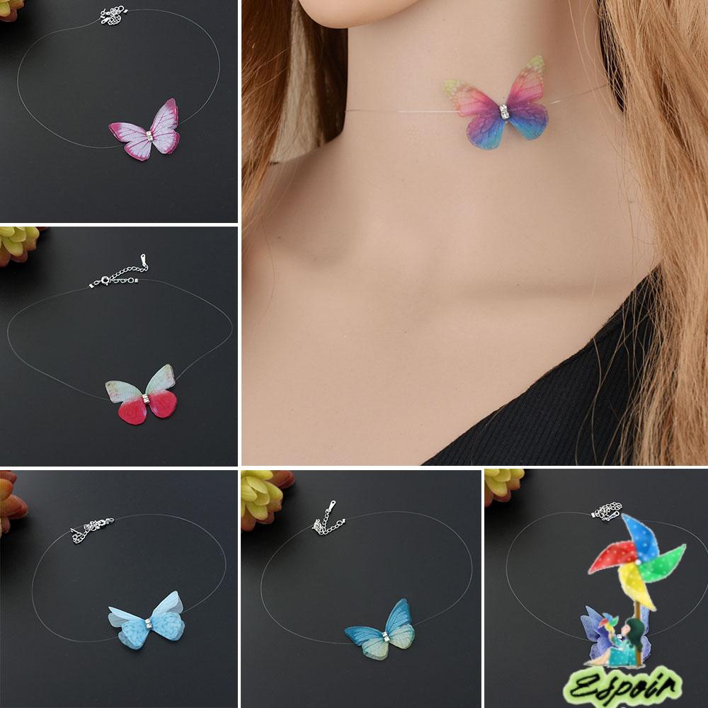 ESPO Vòng cổ Mặt Bướm 3D Nhiều Màu