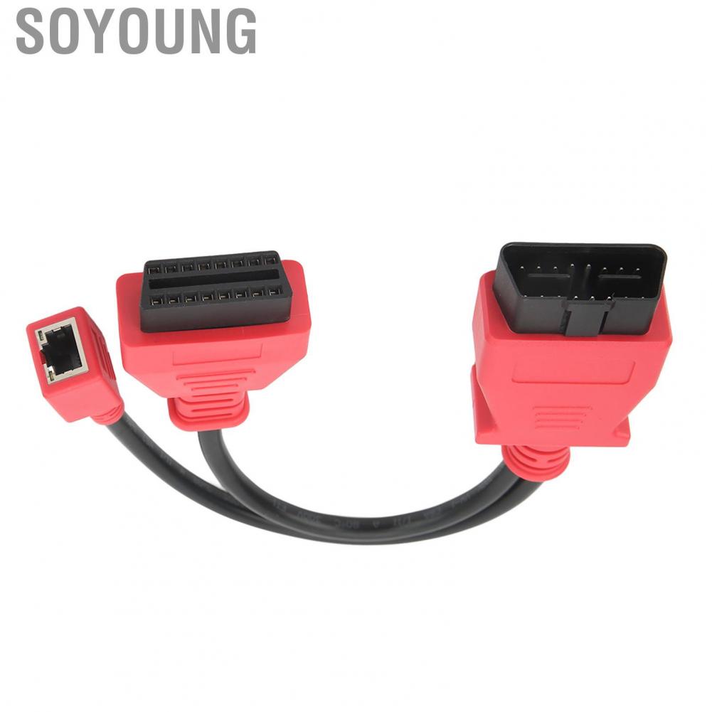 Soyoung Car Diagnostic Cable Ethernet OBD2 Connector Programming Adapter  Aging for Autel MS908 PRO MaxiSys Elite IM608