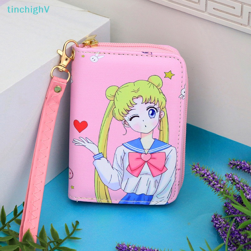 [TinchighV] Ví Ngắn Cầm Tay Mini Có Dây Kéo Họa Tiết Hoạt Hình Dễ Thương Tươi Mới Cho Nữ Sinh