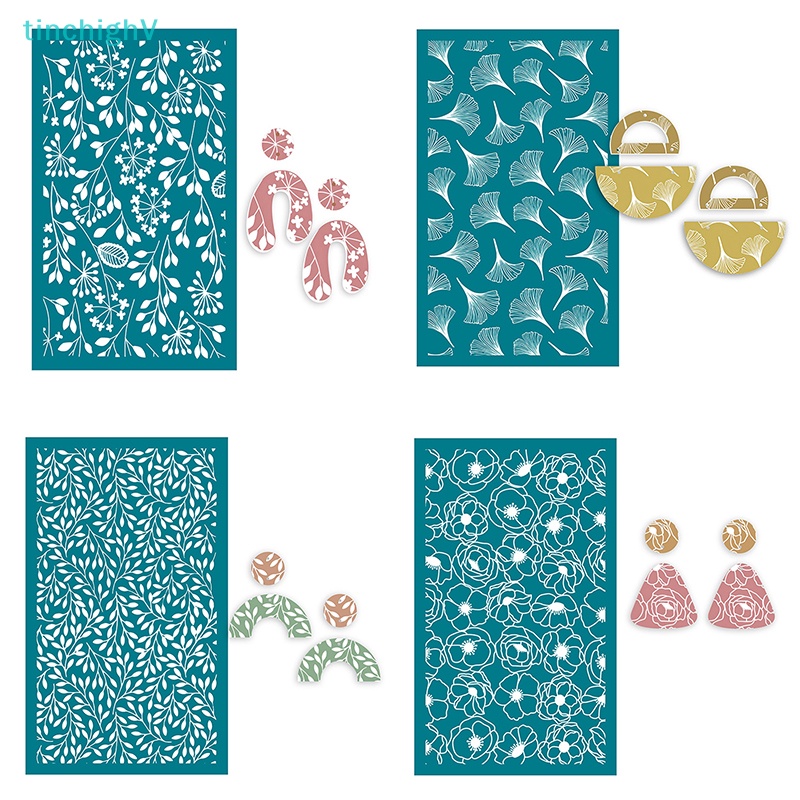 [TinchighV] Khuôn Lụa Có Thể Tái Sử Dụng Dùng Để In Trang Sức Đất Sét Polymer DIY