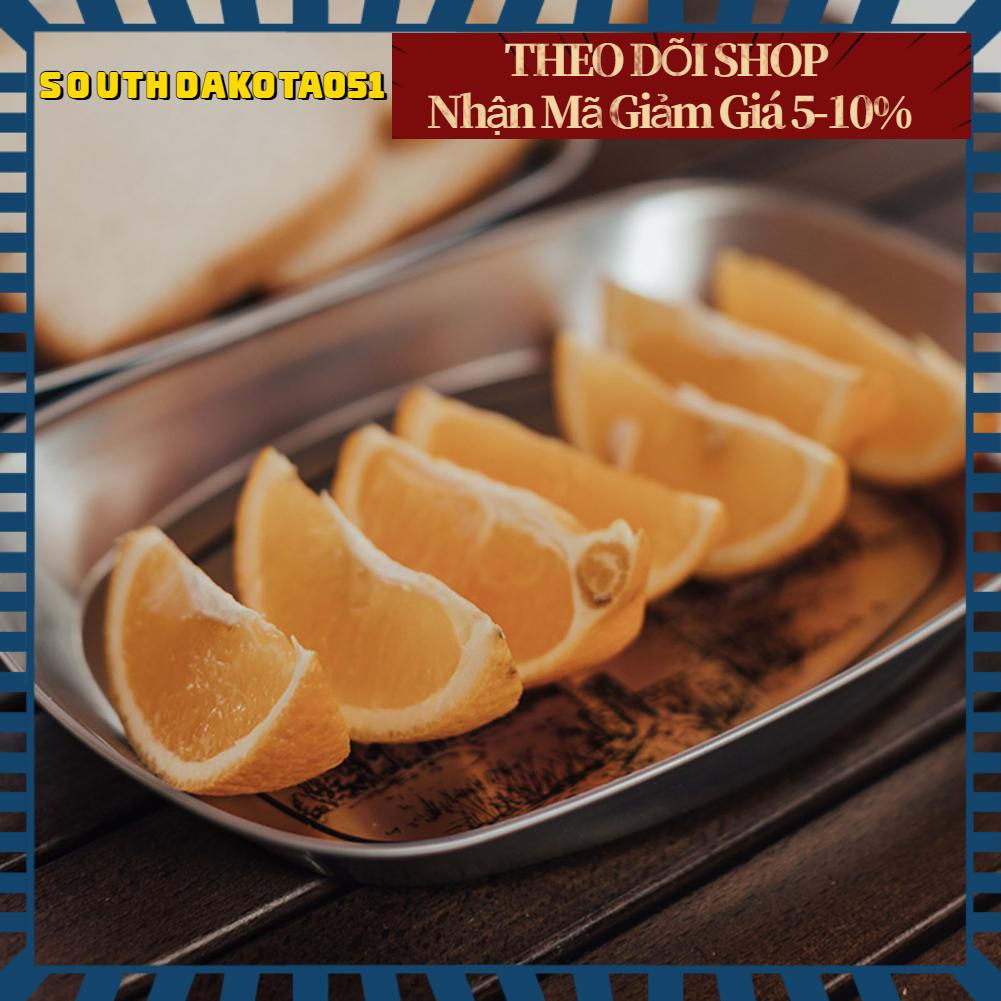 Southdakota051 Khay Đựng Hoa Quả Phong Cách Retro Thực Phẩm Thép Không Gỉ Công Suất Lớn Sâu Hơn Cỡ Nòng Tròn Các Góc Di Động Cắm Trại Bộ Đồ Ăn