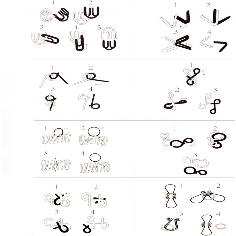 Bộ 8 Món Đồ Chơi Gỡ Rối IQ Bằng Kim Loại Phong Cách Trung Hoa Độc Đáo