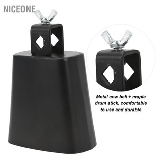 NiceOne Chuông bò kim loại Máy tạo tiếng ồn Nhạc cụ gõ tay Chuông bò có thanh cho bộ trống
