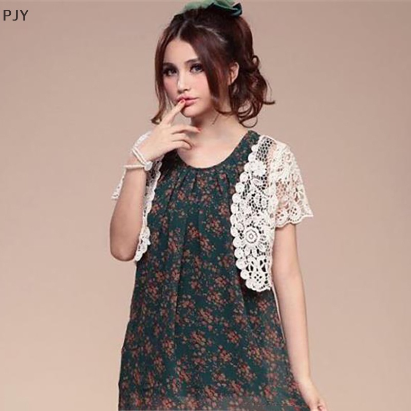 Pjy Áo Dệt Kim Ngắn Tay Khoét Lỗ Màu Trơn Cổ Điển Mùa Hè Cho Nữ PJ