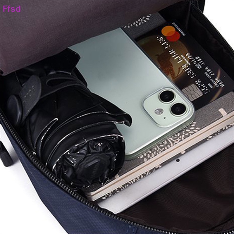 {Ffsd} Ba Lô Nylon Đeo Chéo Ngực Có Cổng Sạc USB Thời Trang Du Lịch Bán Chạy