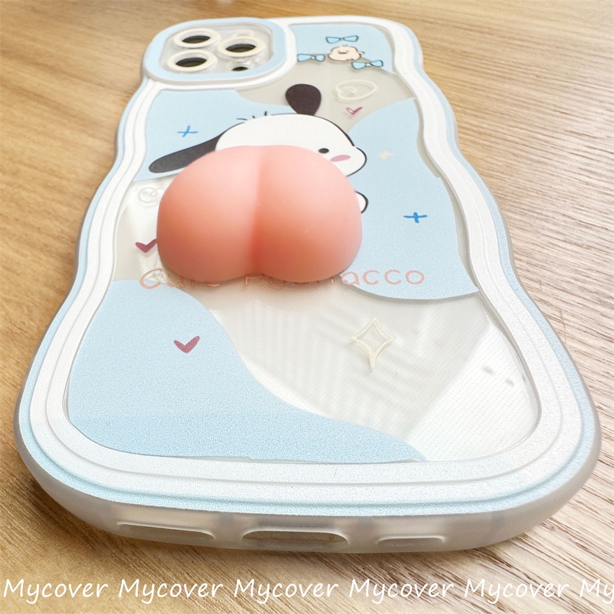 Ốp Điện Thoại Silicone Mềm Chống Sốc In Hình Mông Quả Đào Cho iPhone 11 12 13 14 Pro Max X Xr Xs 8 7 6 Plus SE 2020