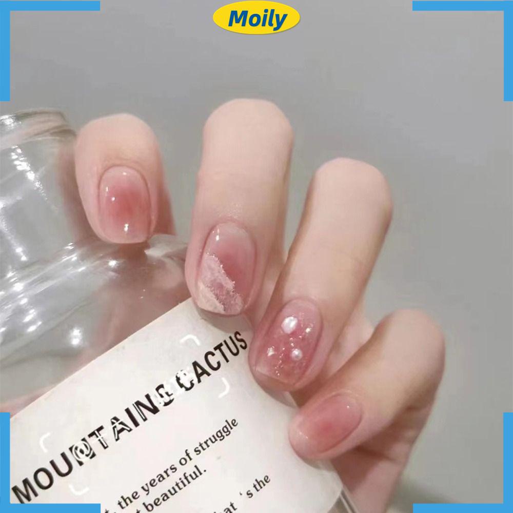 MOILYVN Bộ Móng Tay Giả Che Phủ Toàn Diện Đầu Vuông DIY
