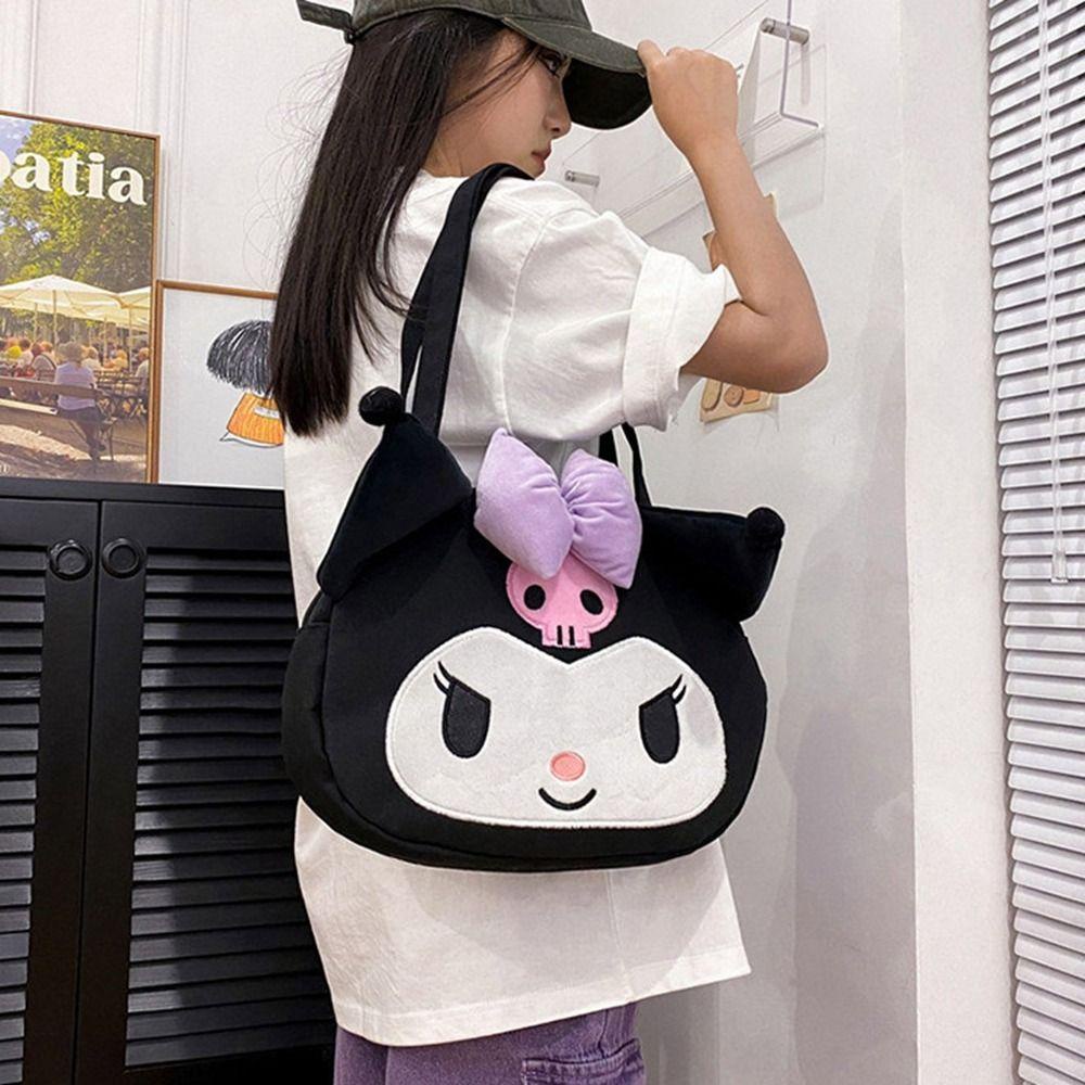 DYRUIDOJ Túi Xách Đeo Vai Vải Canvas Cỡ Lớn Phối Lông Thời Trang Cho Nữ