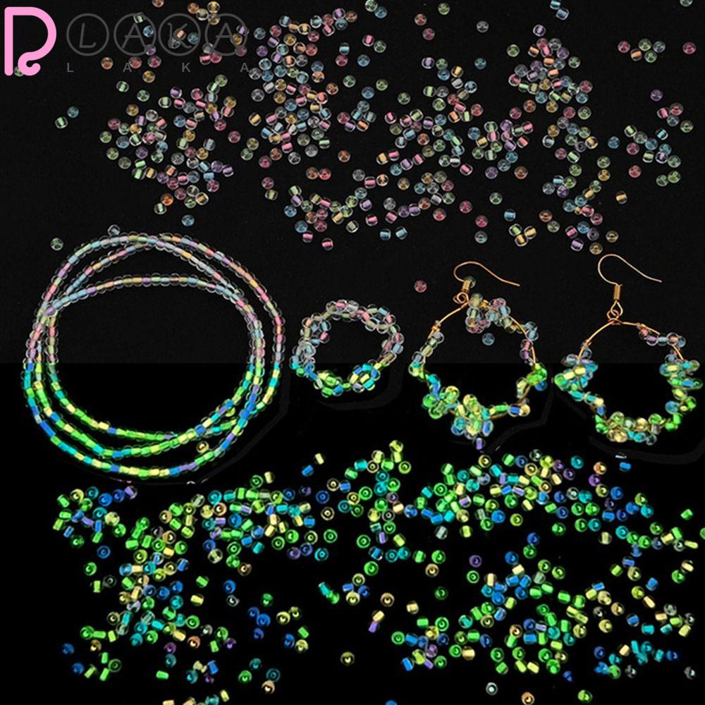 LAKAMIER Vòng Tay Chuỗi Hạt Thủy Tinh Phát Sáng DIY