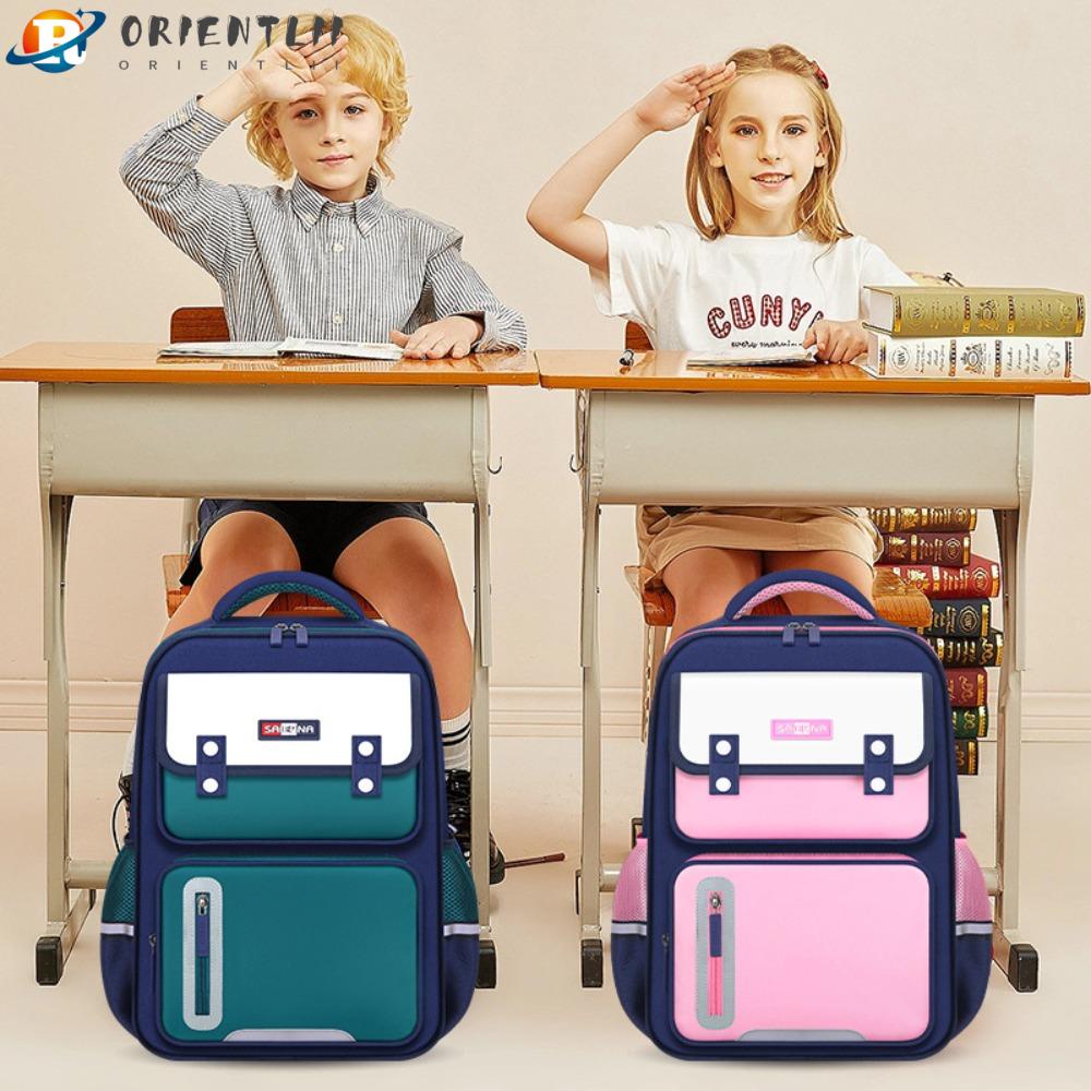 ORIENTLII Balo Đi Học Bằng Polyester Siêu Nhẹ Sức Chứa Lớn Chống Thấm Nước Mẫu Mới Dành Cho Trẻ Em