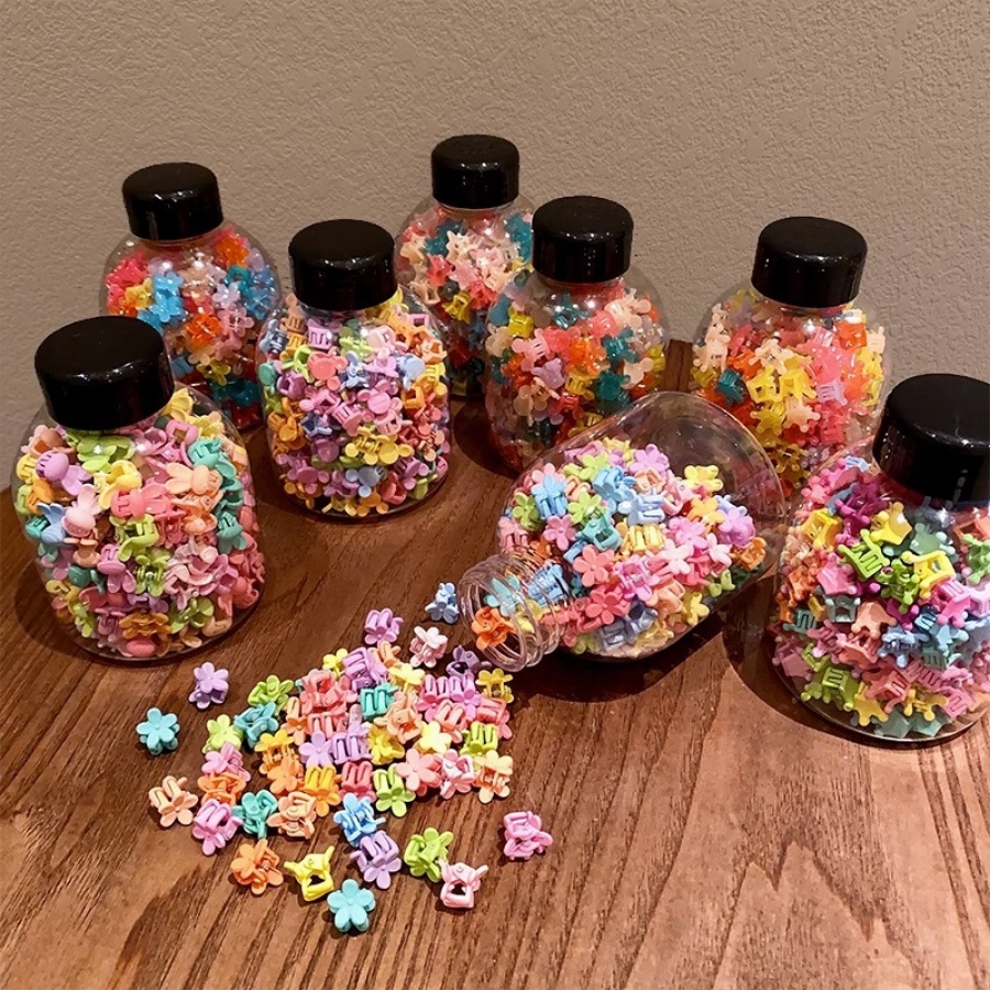 Set 50 Kẹp Tóc Màu Sắc Kẹo Ngọt Xinh Xắn Phong Cách Hàn Quốc Cho Bé Gái