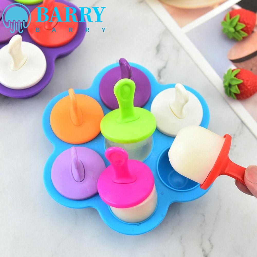 BARRY Khuôn Làm Kem Que 7 Lỗ Bằng Silicone Có Thể Tái Sử Dụng