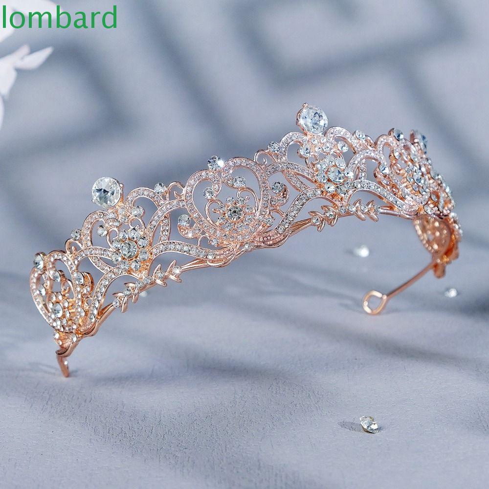 LOMBARD Cài Tóc Hình Vương Miện Đính Đá Sang Trọng Cho Cô Dâu