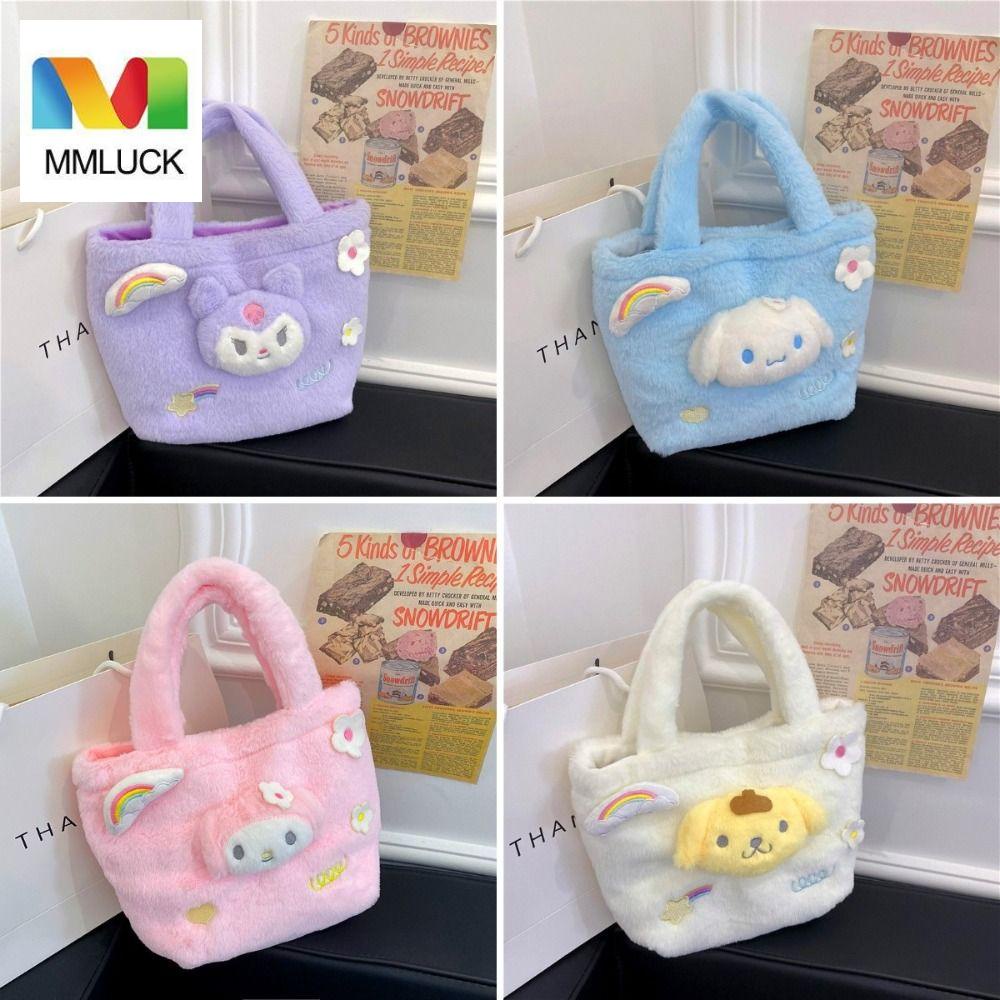 MMLUCK Túi Đeo Chéo Vai Cỡ Lớn Hình Kuromi Kuromi Melody Cinnamoroll Bằng Vải Lông