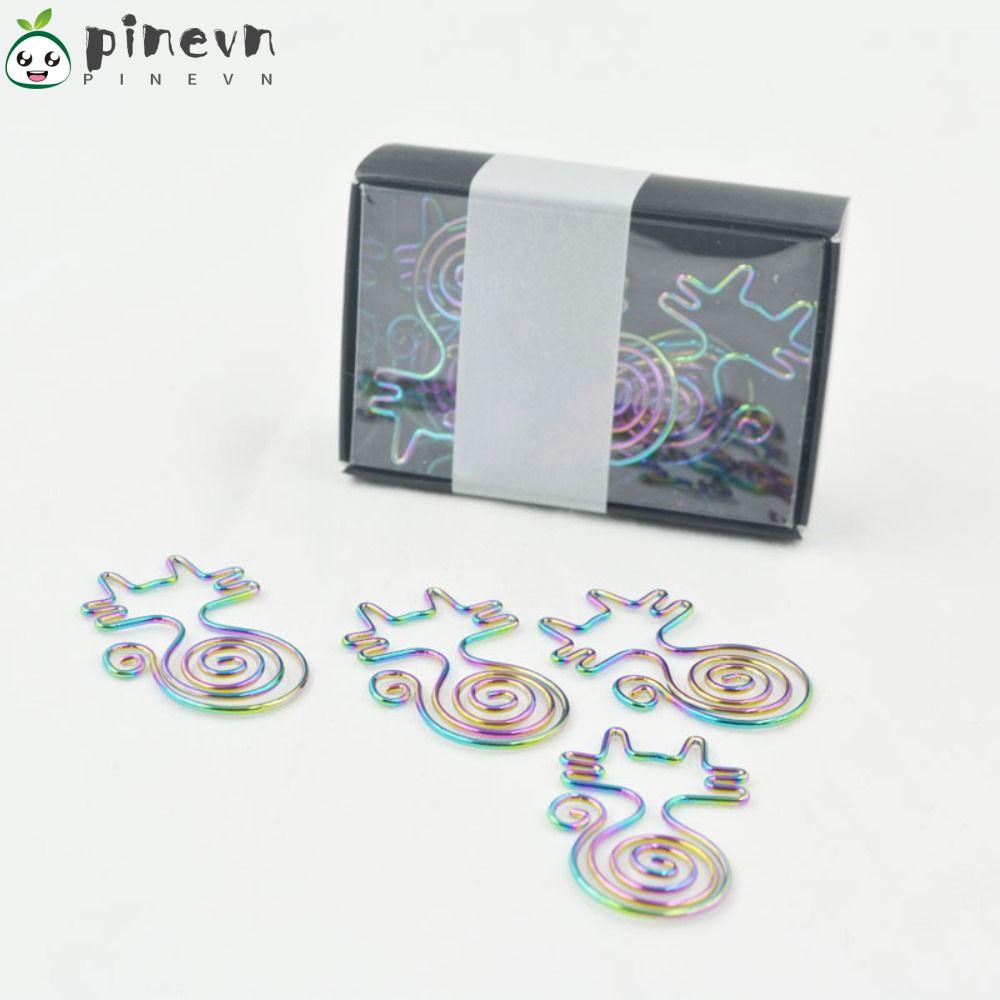 PINEVN Bộ 8 Kẹp Giấy Kim Loại Hình Mèo Hoạt Hình