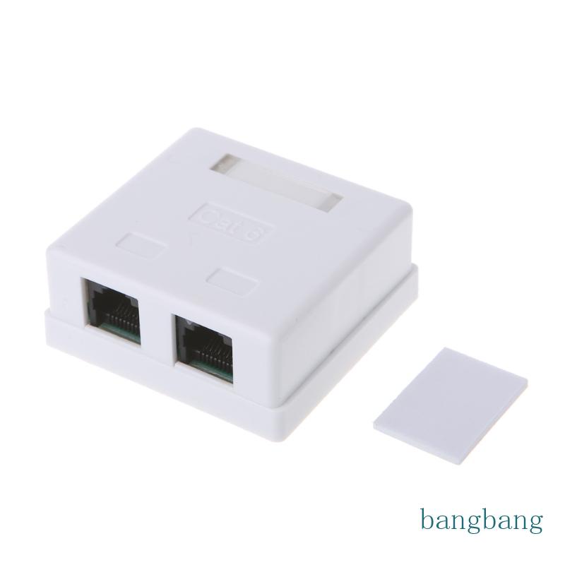 Hộp Kết Nối 2 Cổng RJ45 Cho CAT6 Cat6e 8P8C Desktop