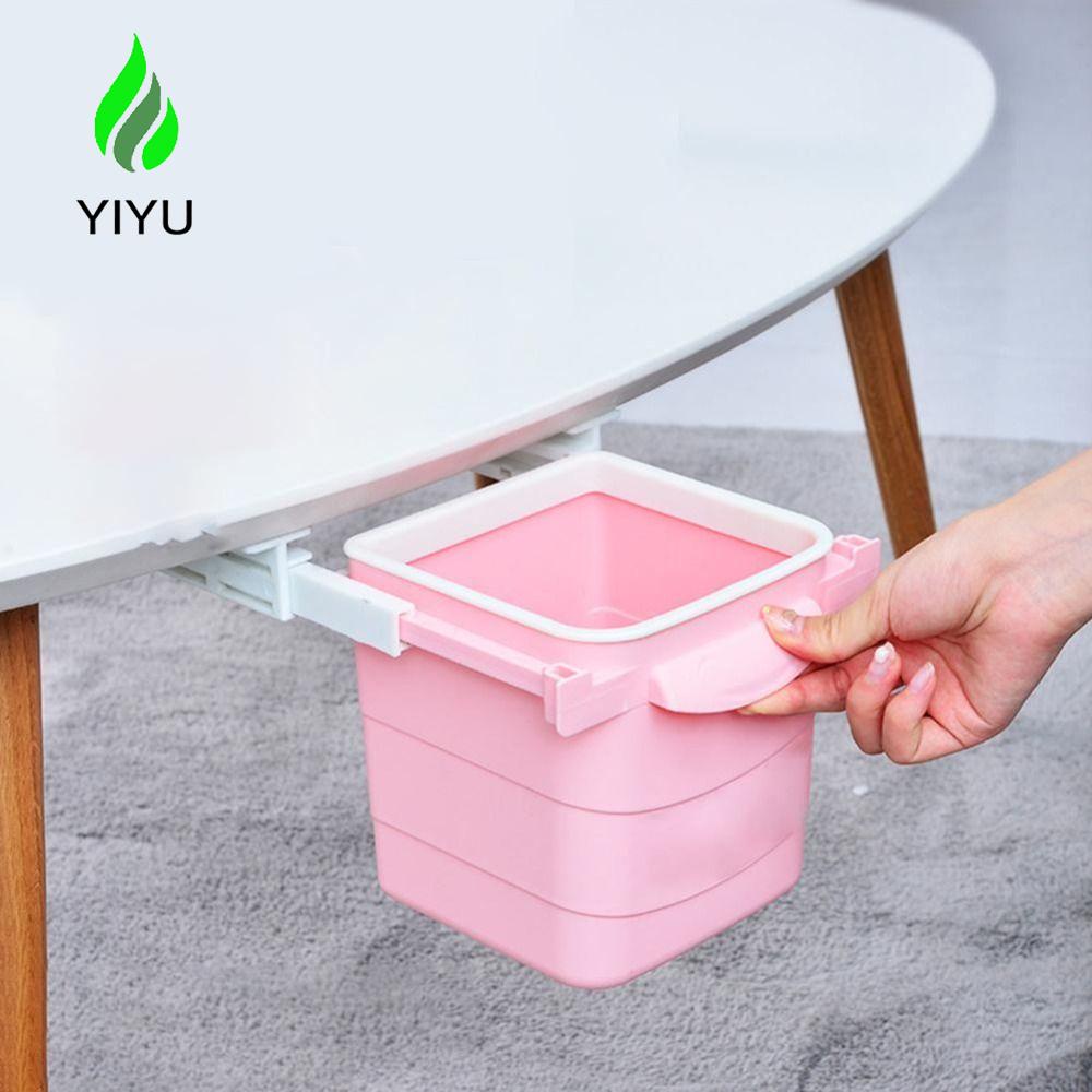YIYU 1 Thùng Rác Dạng Đẩy Tự Dính Có Thể Thu Gọn Tiện Dụng