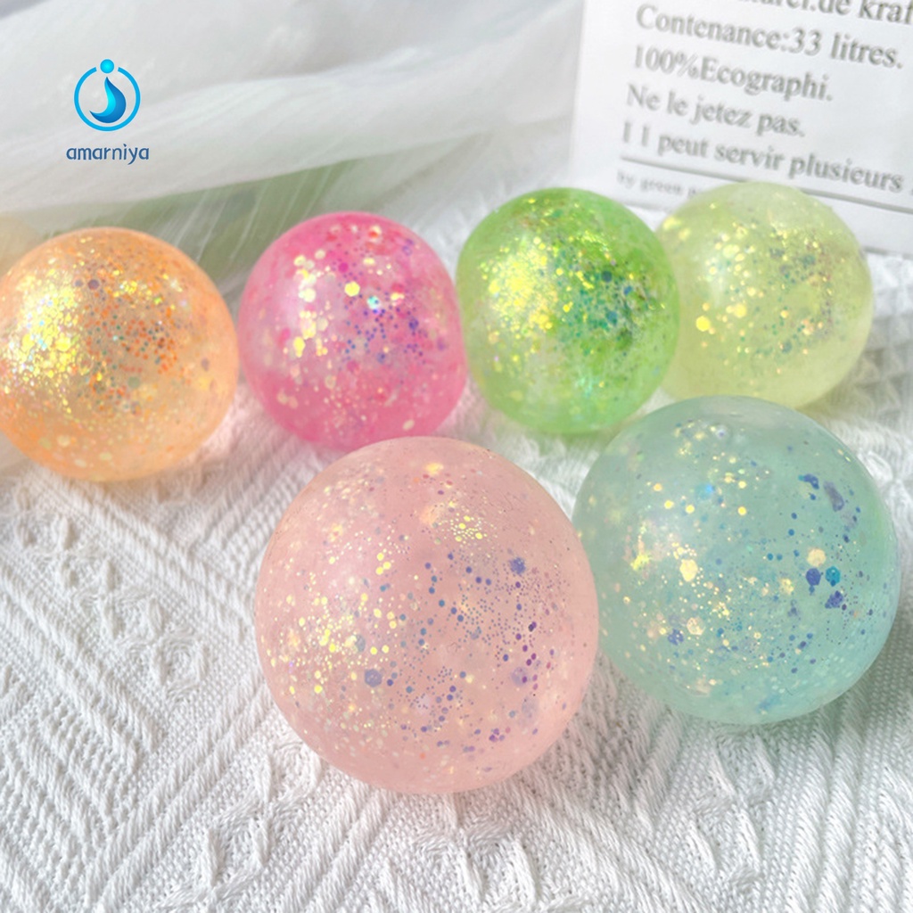 (Shop Amart) Đồ Chơi Bóp Hình Trái Bóng Kim Sa Mềm Giúp Giải Tỏa Căng Thẳng