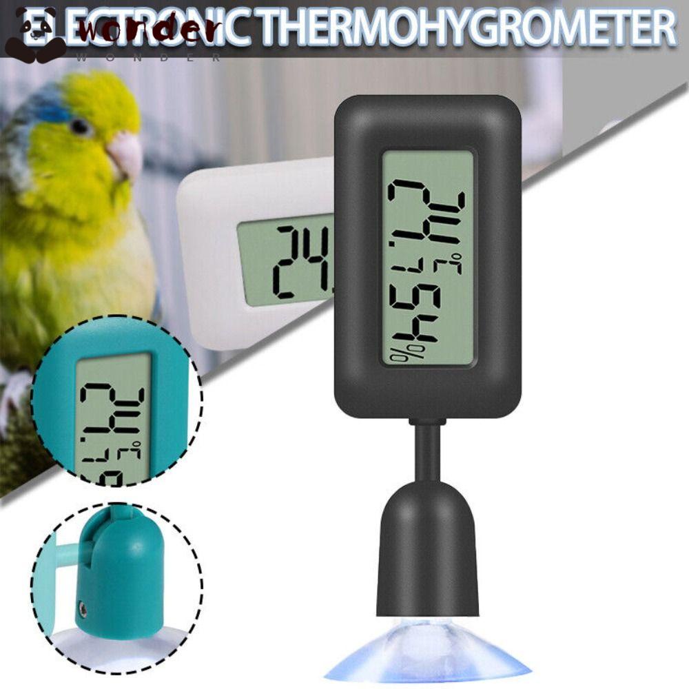 WONDER Nhiệt Kế ABS Xoay 360 Độ Có Cốc Hút Tiện Dụng Cho Thú Cưng Bò Sát° Nhiệt Kế Kỹ Thuật Số Dạ Quang Cho Hồ Cá