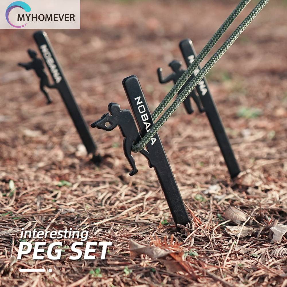 Set 4 Cọc Giăng Lều Trại Bằng Thép Không Gỉ