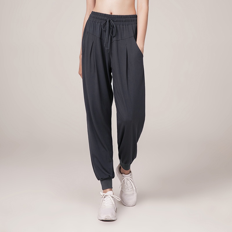 Deukio Quần Dài Thể Thao Dáng Rộng Eo Cao Nhanh Khô Thời Trang Mùa Thu Cho Nữ