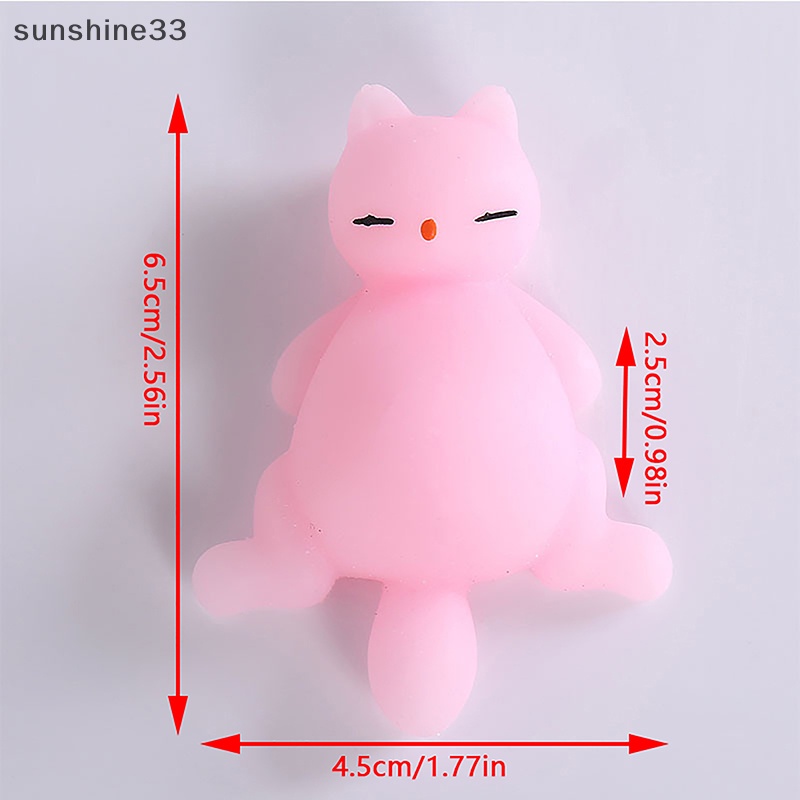 1 Đồ Chơi Nắn Bóp Đàn Hồi Giảm Stress Hình Mèo Dễ Thương