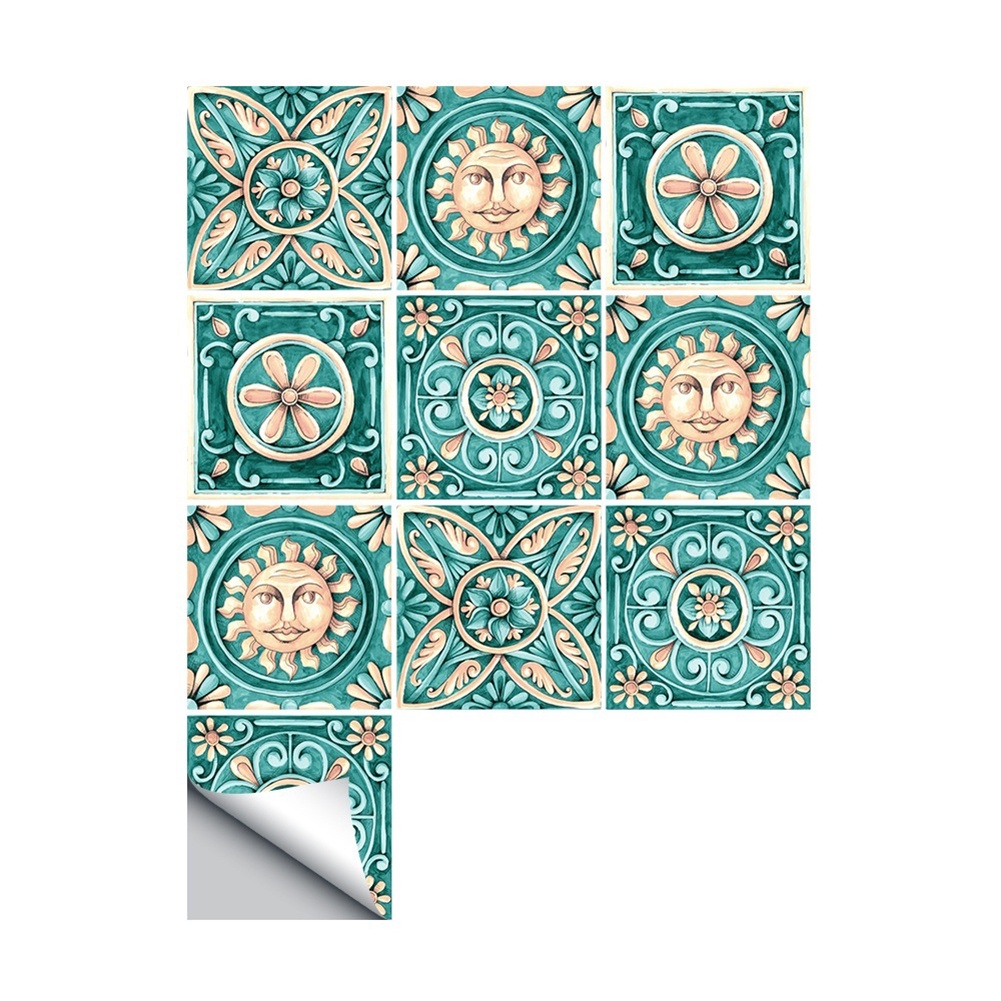 Bộ 10 Miếng Dán Sàn Nhà Chống Thấm Nước Phong Cách Ý Độc Đáo