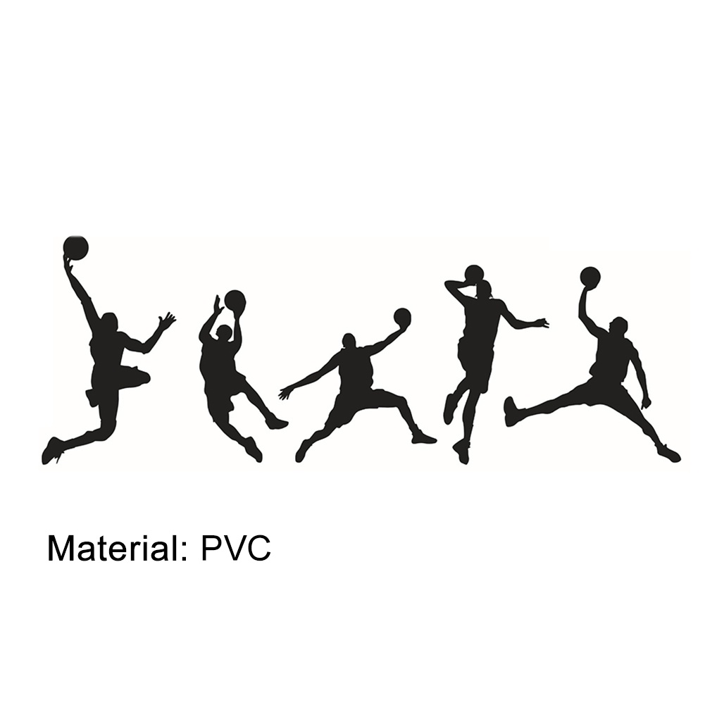 Miếng Dán Tường Bằng PVC Hình Bóng Rổ Độc Đáo Trang Trí Nhà Cửa DIY