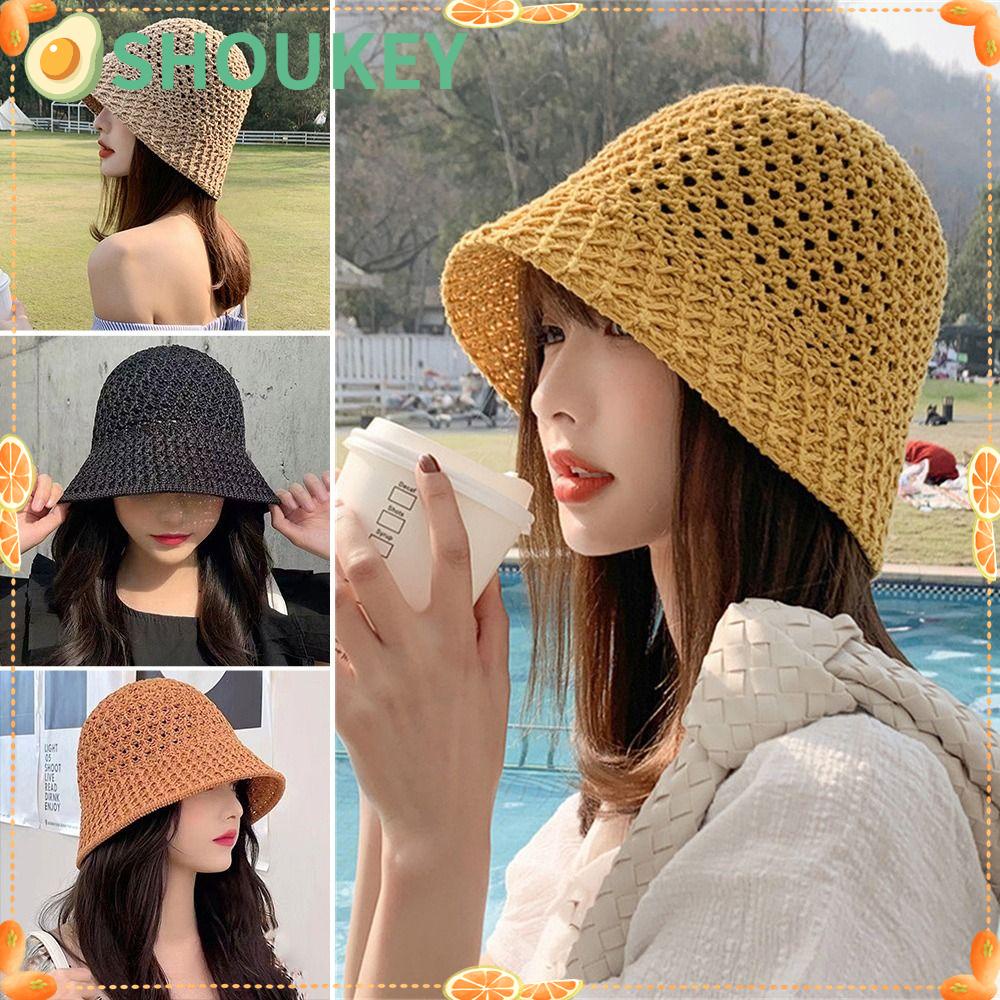 SHOUKEY Mũ Bucket Chống Nắng Thoáng Khí Thời Trang Đi Biển Cho Nam Và Nữ