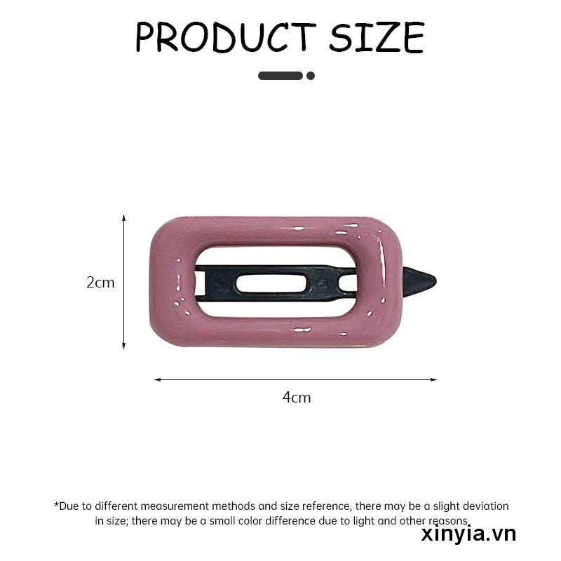 Kẹp Tóc Nữ Hình Vuông Nhiều Màu Thời Trang