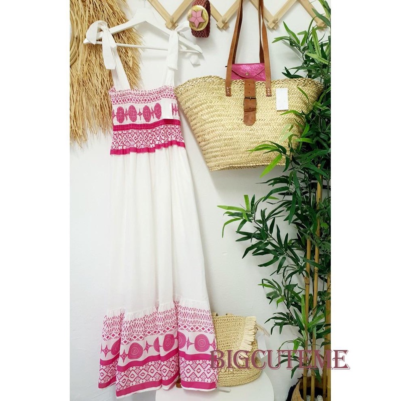 Đầm Dài Không Tay Hở Lưng Cột Dây In Họa Tiết Phong Cách Bohemian Thời Trang Cho Nữ