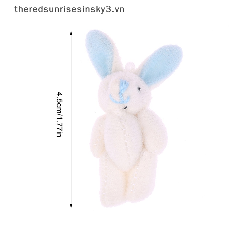 Búp Bê Thỏ Nhồi Bông Mềm Mại 4.5CM Treo Móc Khóa / Ba Lô / Túi Xách Trang Trí Nhà Cửa