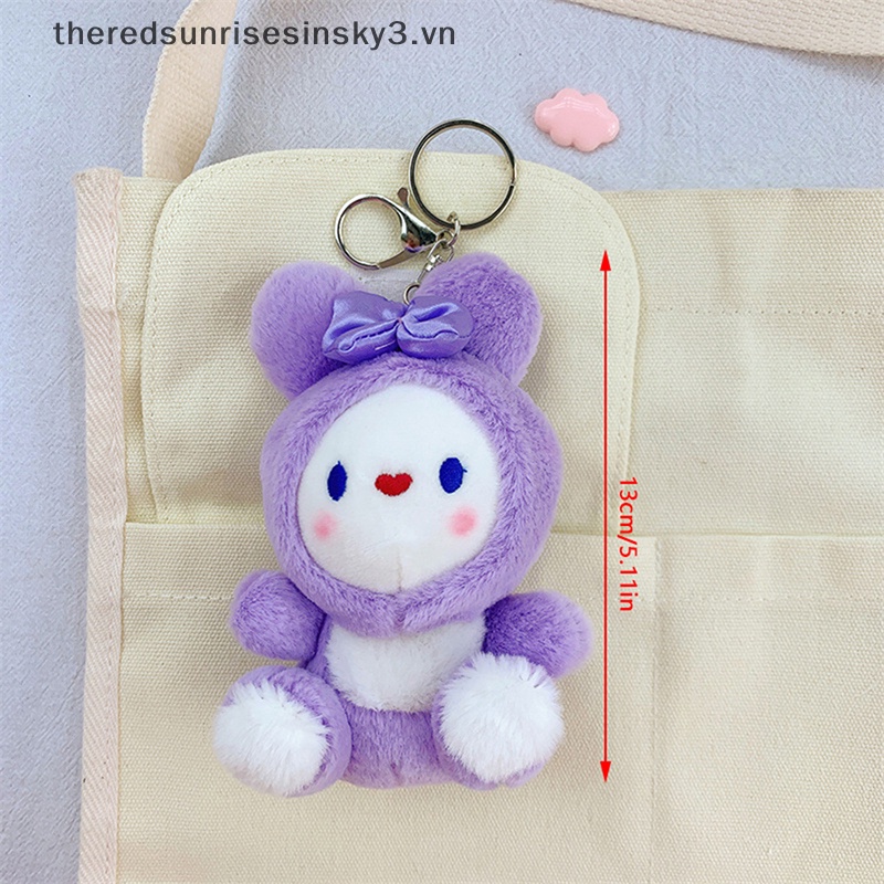 Móc Chìa Khóa Hình Thỏ Nhồi Bông Dễ Thương Sáng Tạo