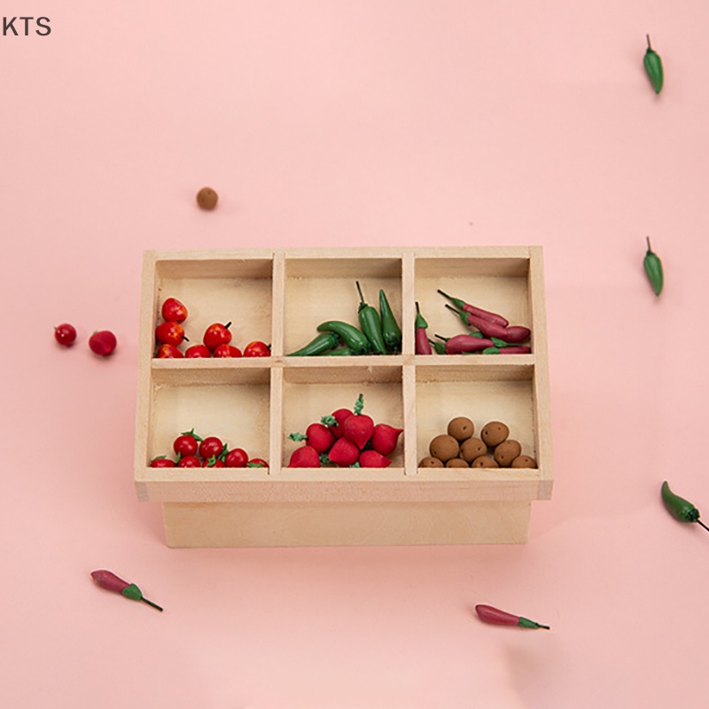 Mô Hình Kệ Đựng Trái Cây mini Tỉ Lệ 1: 12 Trang Trí Nhà Búp Bê