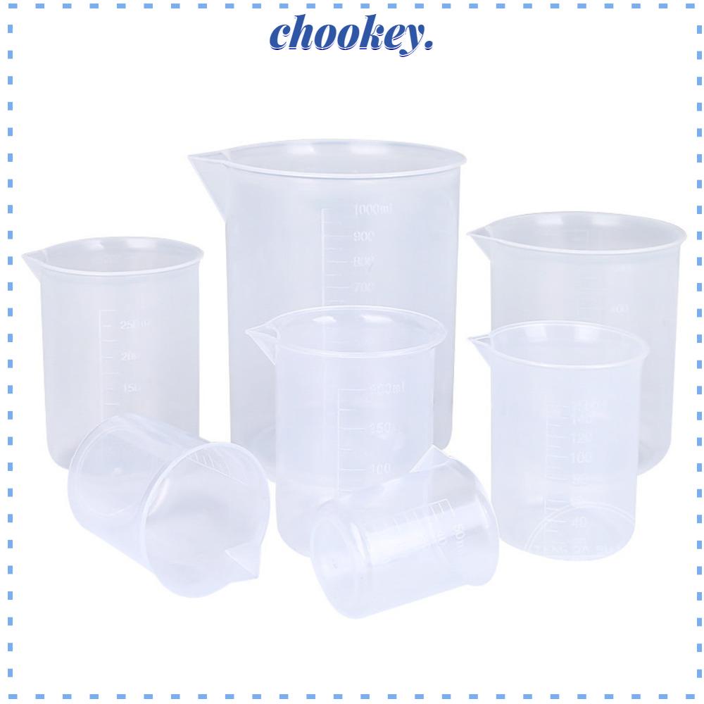 CHOOKEY Set 2 Cốc Thí Nghiệm Trong Suốt Dày Dặn 100ml 500ml