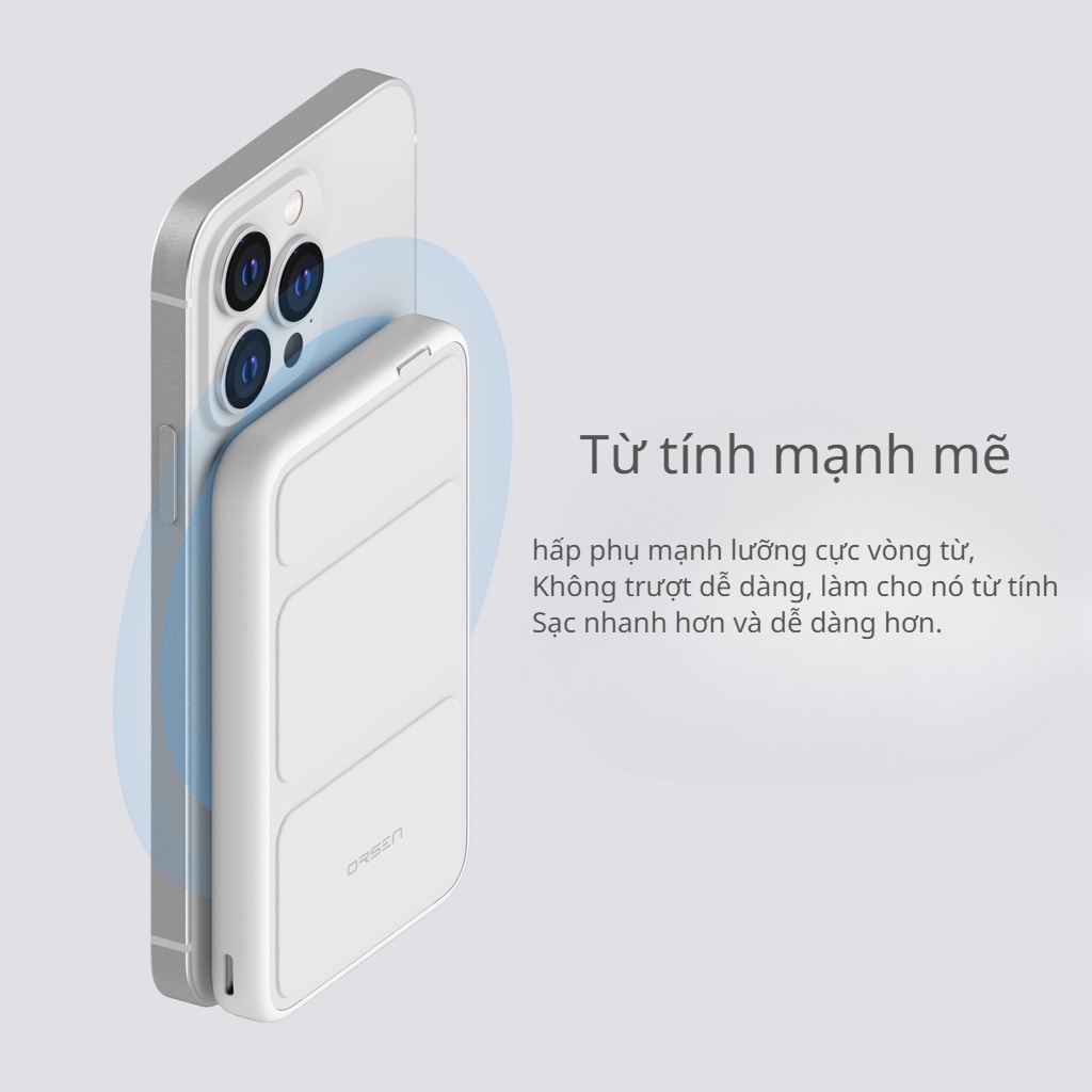 Sạc Dự Phòng Không Dây Orsen EW56 MagCharge 7000mAh | Túi Pin Sạc Dự Phòng USB Loại C 100% Chất Lượng Cao