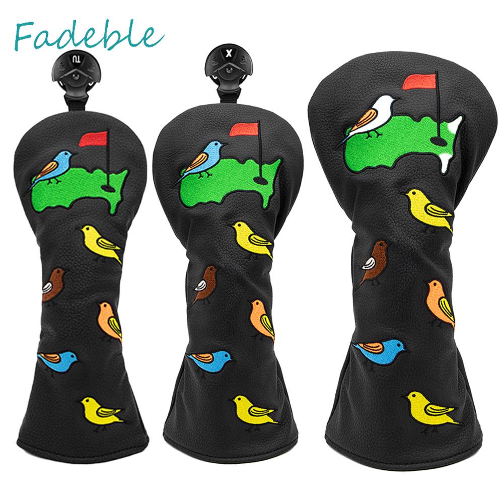 Vỏ Bọc Gậy Đánh Golf Bằng PU Mềm Chống Cắt Họa Tiết Chim Nhỏ Gọn