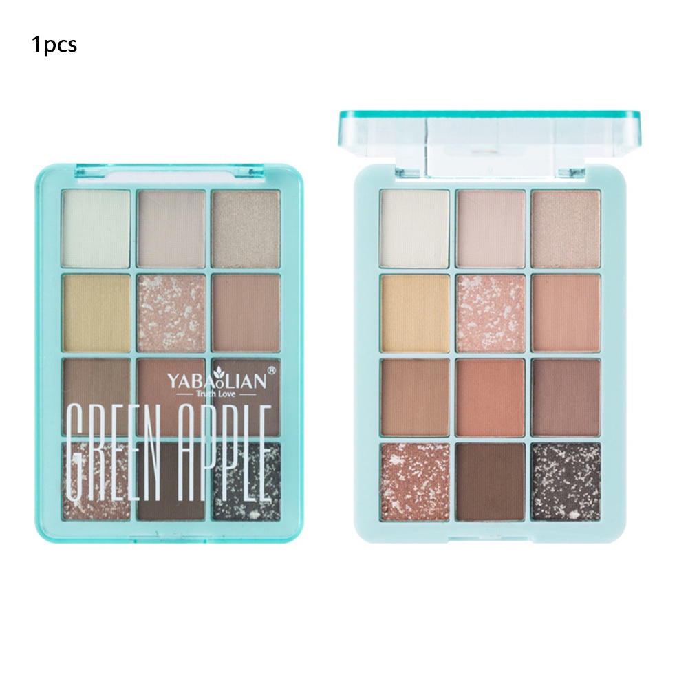 Bảng Phấn Mắt 12 Màu Sắc Tố Ngọc Trai Lâu Trôi Trang Điểm Tự Nhiên
