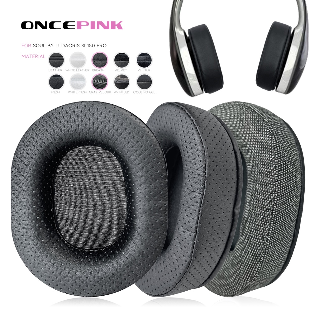 Miếng đệm tai thay thế Oncepink cho SOUL By Ludacris SL150 PRO Tai nghe làm dày đệm Earcups Tai nghe